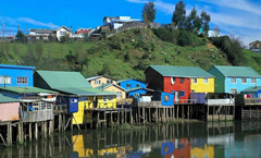 ferry crossing to Chiloe Island Chile